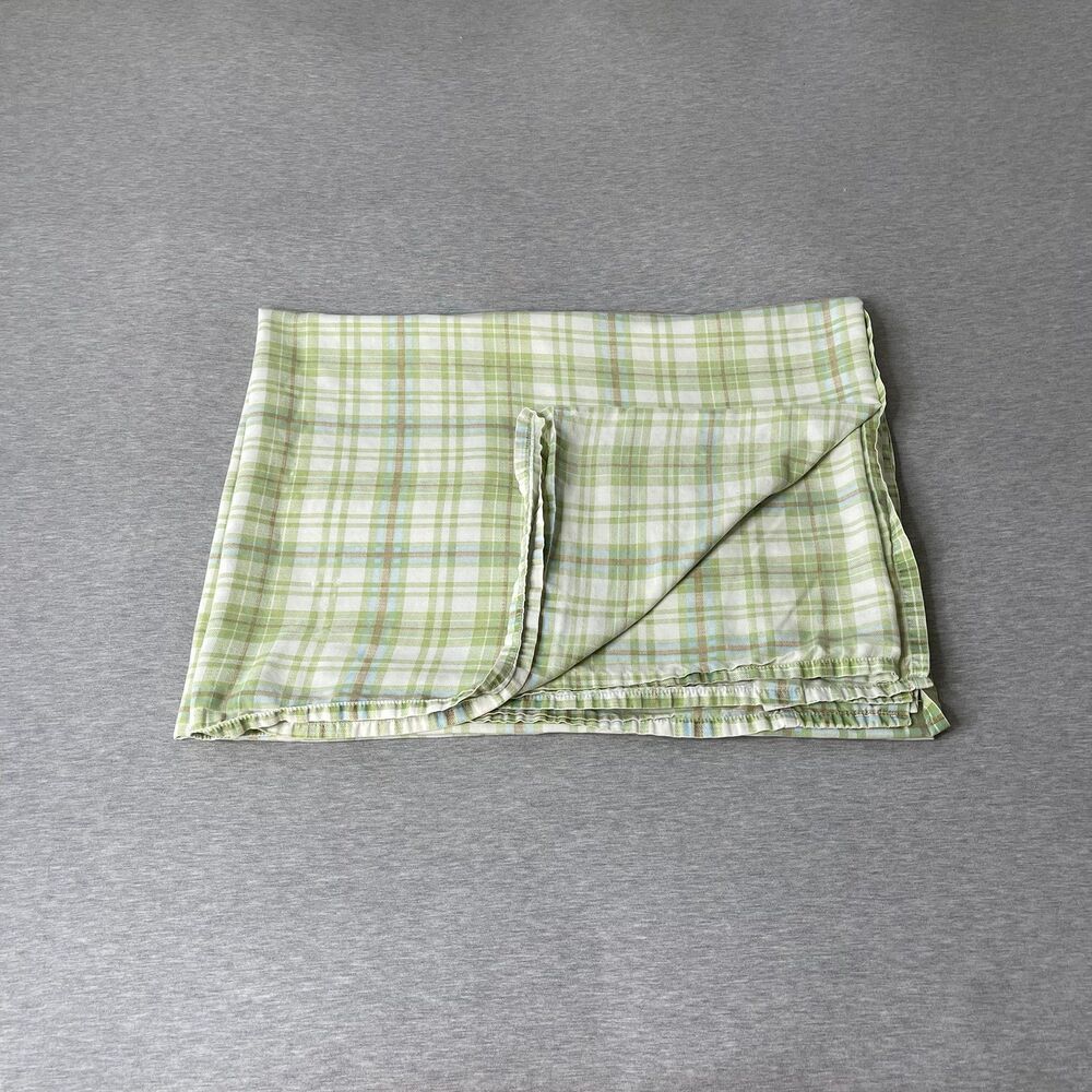 Target Circo Y2K Vintage Green Plaid Print Lightweight Full Size Blanket